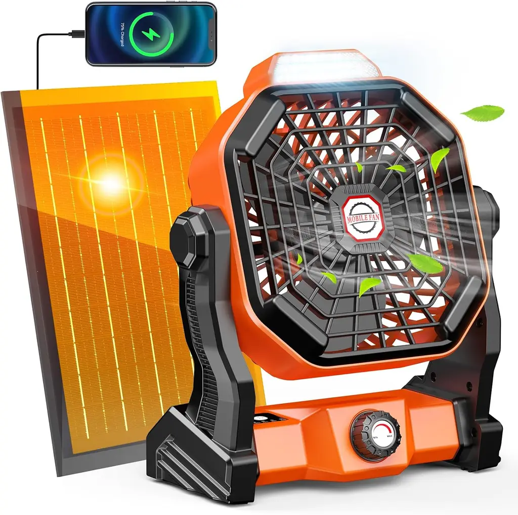 Dr.Chop 10800mAh Solar Powered Fan, view 2