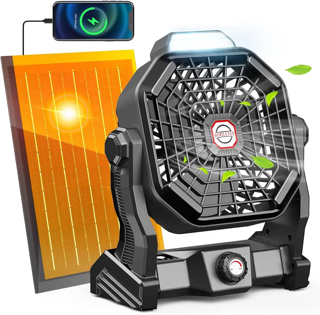 Dr.Chop 10800mAh Solar Powered Fan, view 3