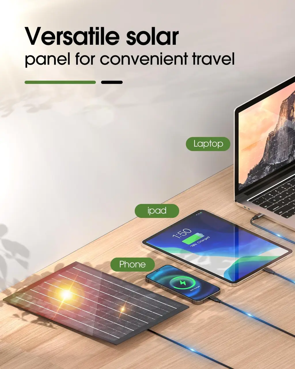 Dr.Chop 10800mAh Solar Powered Fan, view 7