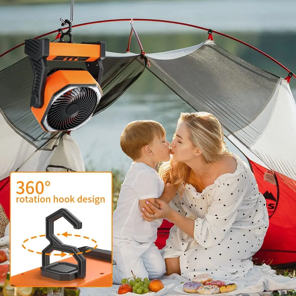 Dr.Chop D10 20000mAh Camping Fan with LED Light, view 5