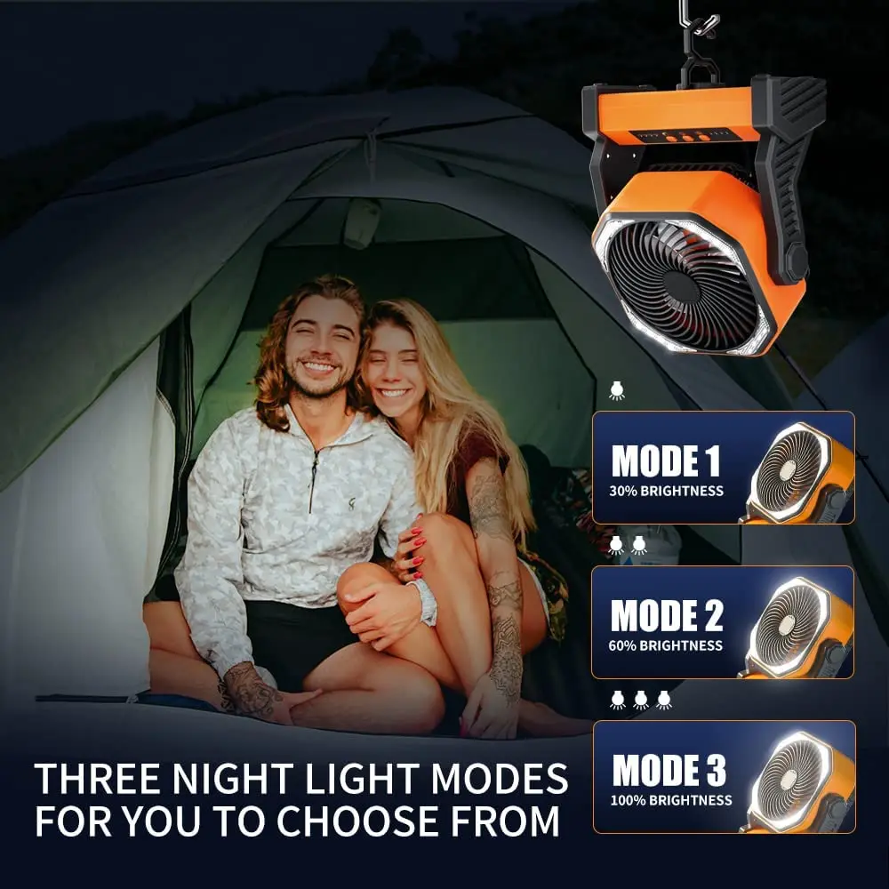 Dr.Chop D10 20000mAh Camping Fan with LED Light, view 7