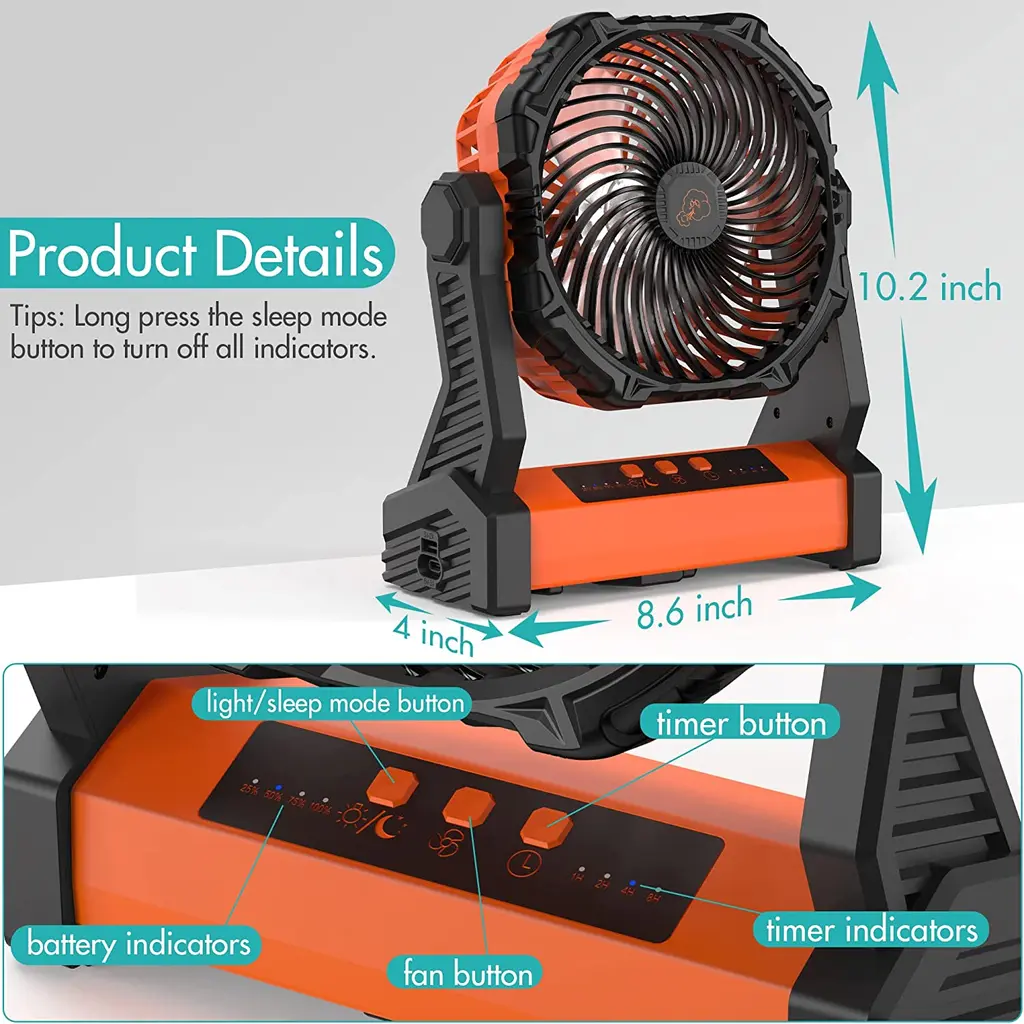 Dr.Chop D11 10000mah Camping Fan, view 7