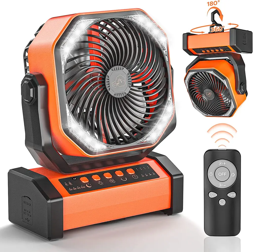 Dr.Chop D12 20000mAh Camping Fan with LED Lantern