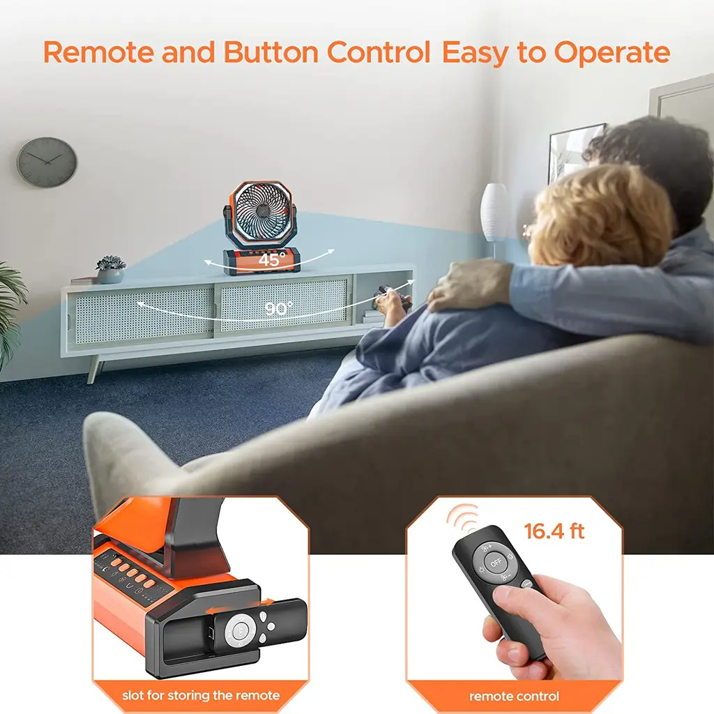 Dr.Chop D12 20000mAh Camping Fan with LED Lantern, view 6
