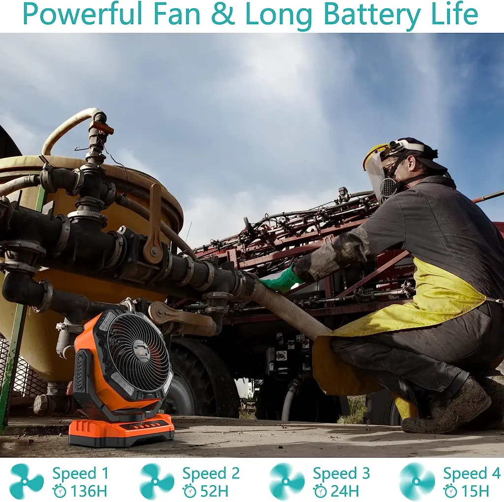 Dr.Chop D13 40000mAh Camping Fan with Led Light, view 3