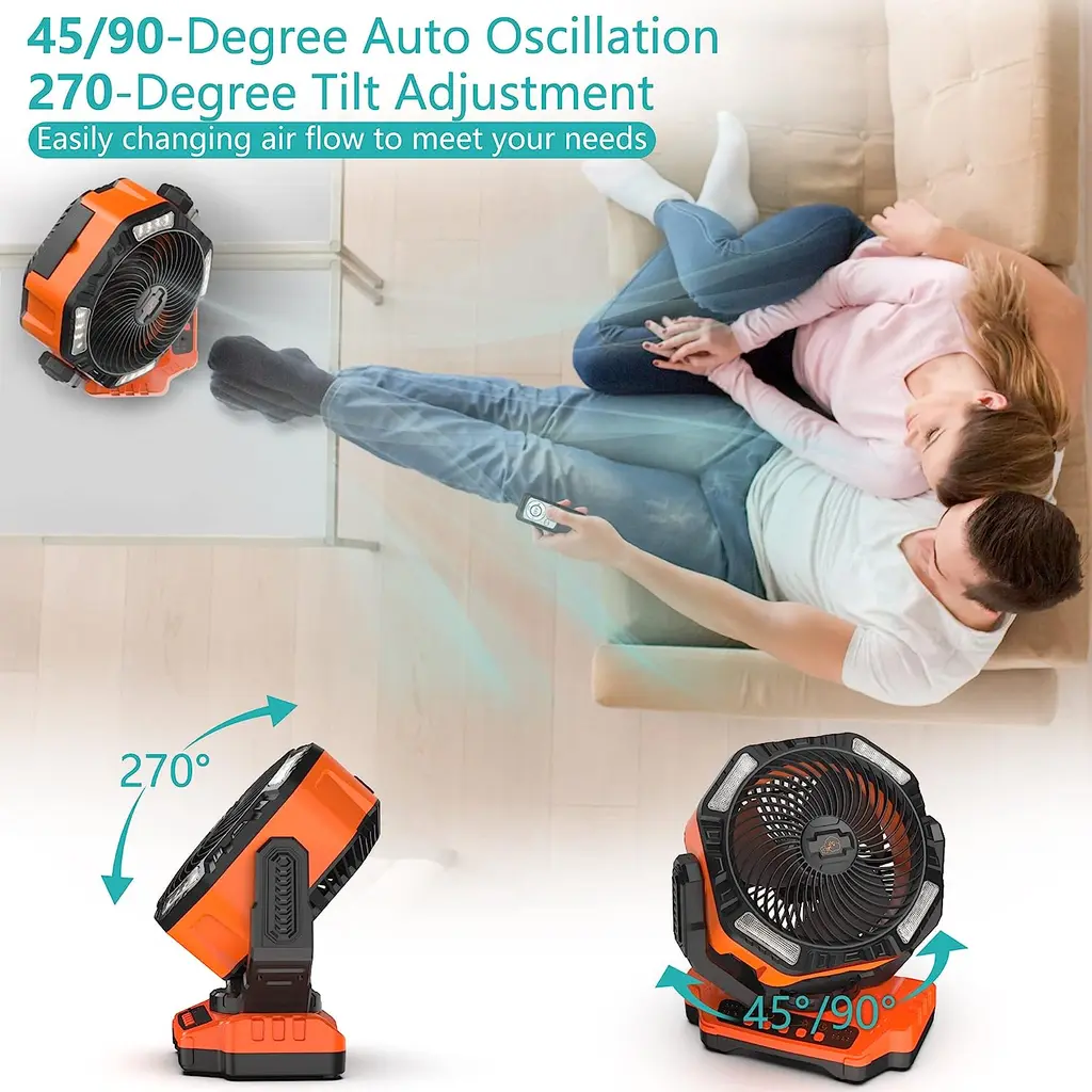 Dr.Chop D13 40000mAh Camping Fan with Led Light, view 5