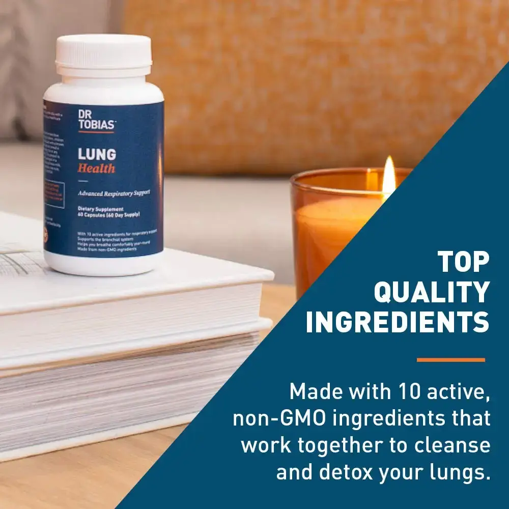 Dr. Tobias Lung Health, Lung Support Supplement, Lung Cleanse & Detox Formula Includes — Vitamins