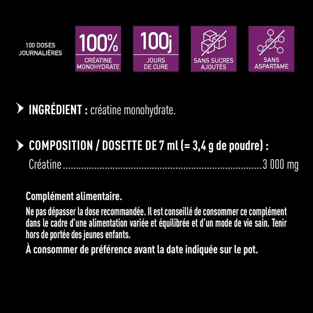 EAFIT - Pure Creatine - Improves Physical Abilities - 3g Creatine Monohydrate by Shaker — 3 g