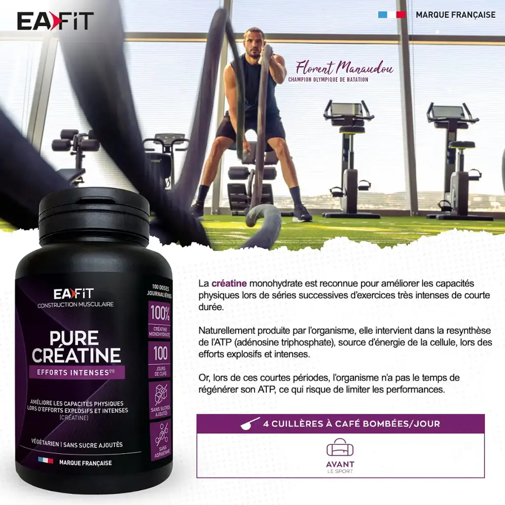 EAFIT - Pure Creatine - Improves Physical Abilities - 3g Creatine Monohydrate by Shaker — Sports Nutrition