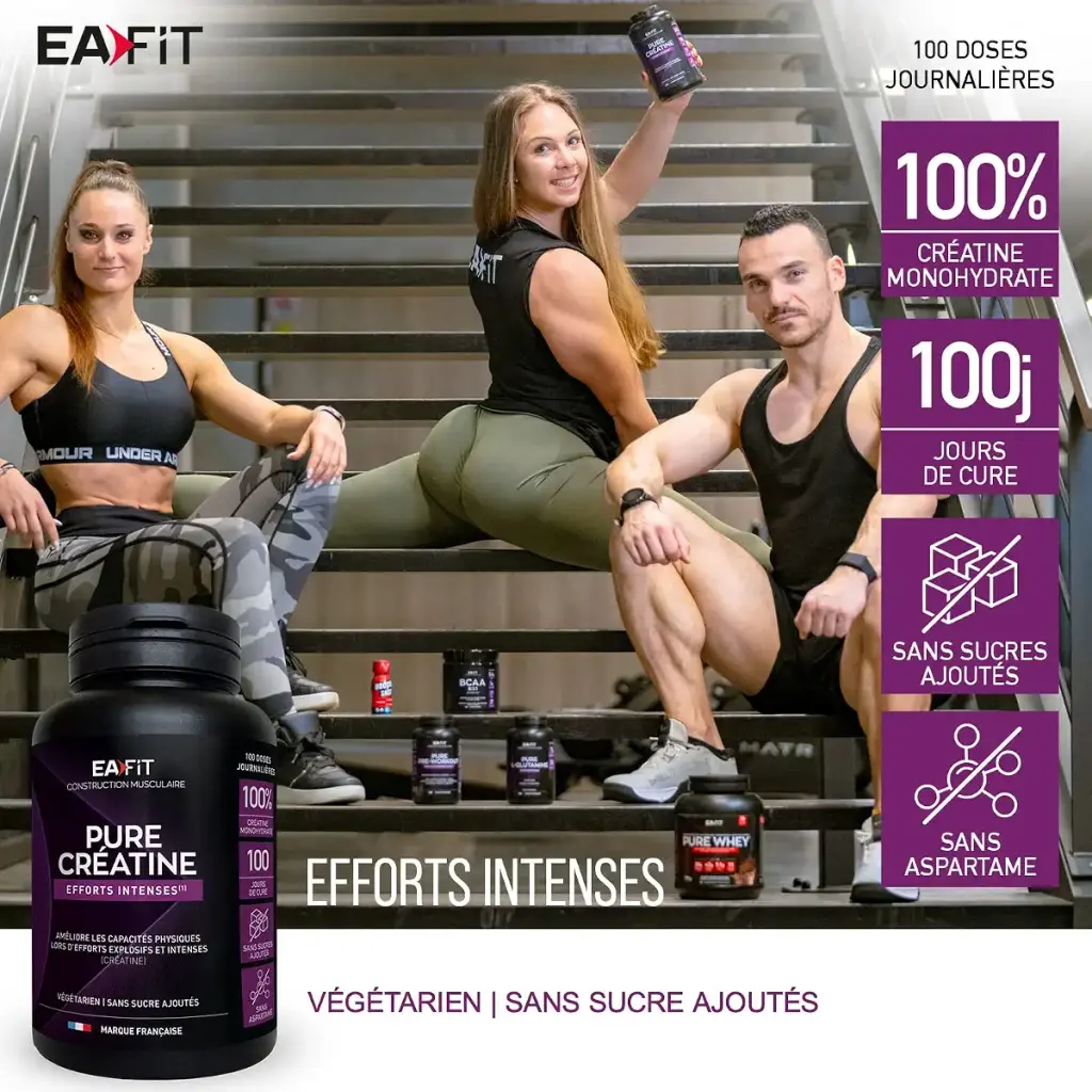 EAFIT - Pure Creatine - Improves Physical Abilities - 3g Creatine Monohydrate by Shaker — 3 g