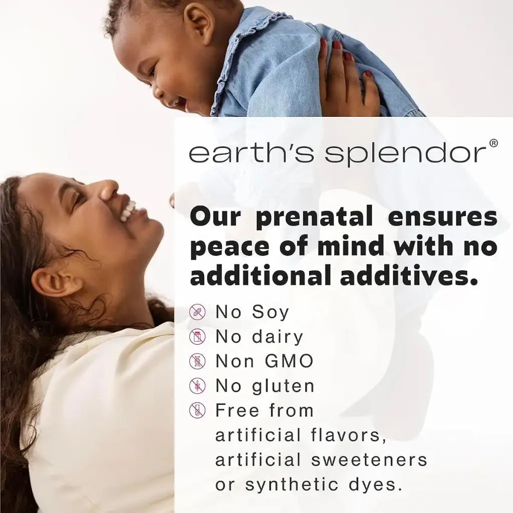 Earth's Splendor Prenatal Multivitamin: Supports a Healthy Pregnancy Growth/Brain — Tablets