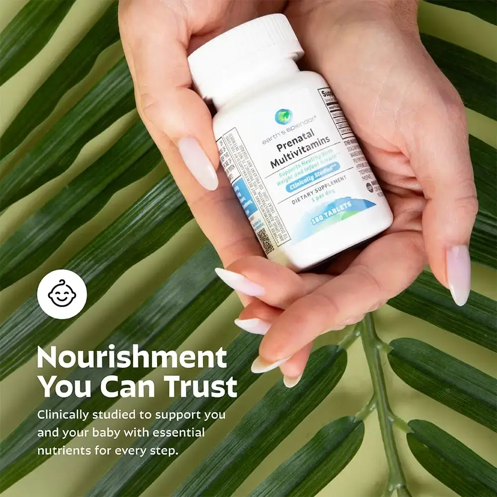 Earth's Splendor Prenatal Multivitamin: Supports a Healthy Pregnancy Growth/Brain — pack of 180