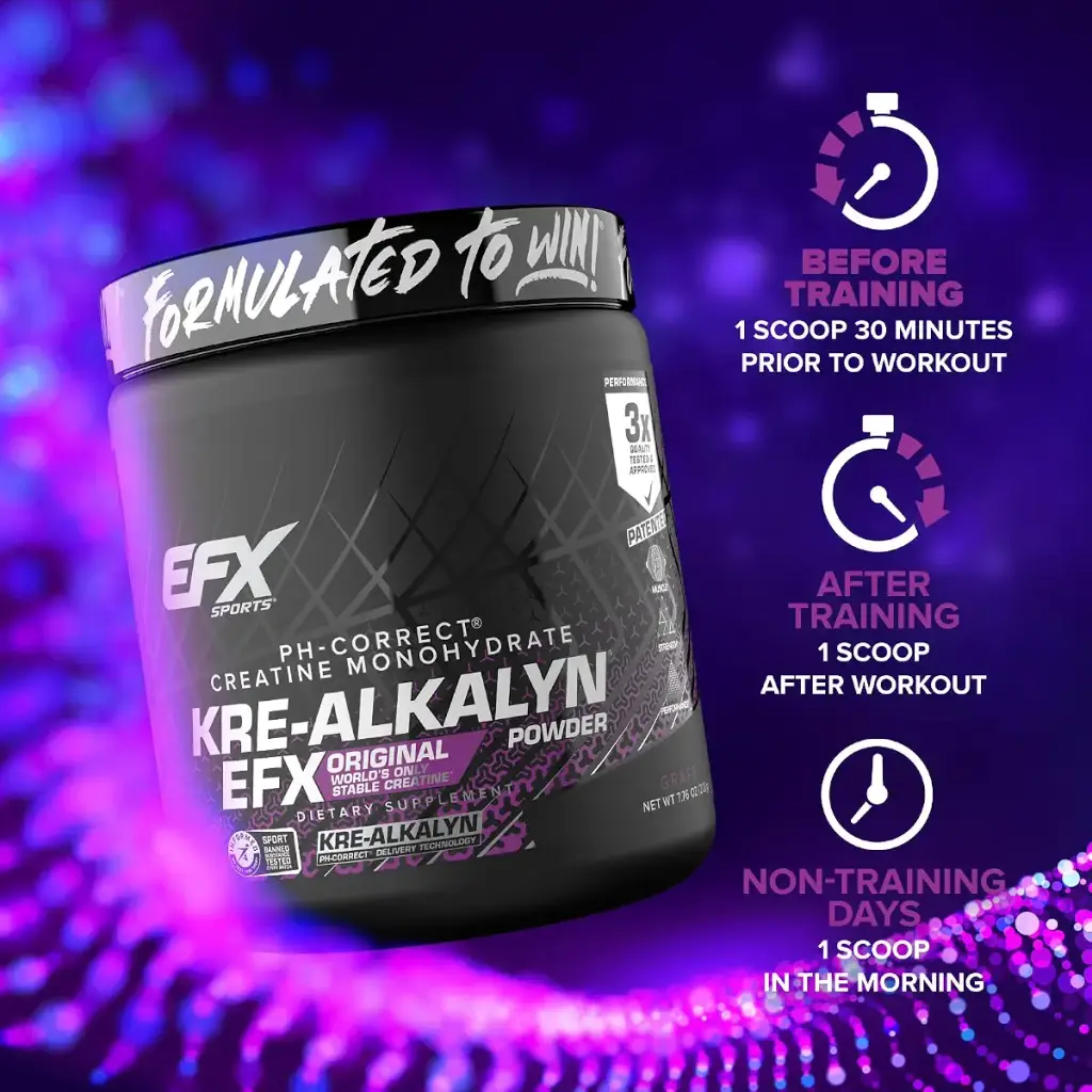 EFX Sports Kre-Alkalyn EFX Powder | pH Correct Creatine Monohydrate Powder Supplement — Sports Nutrition