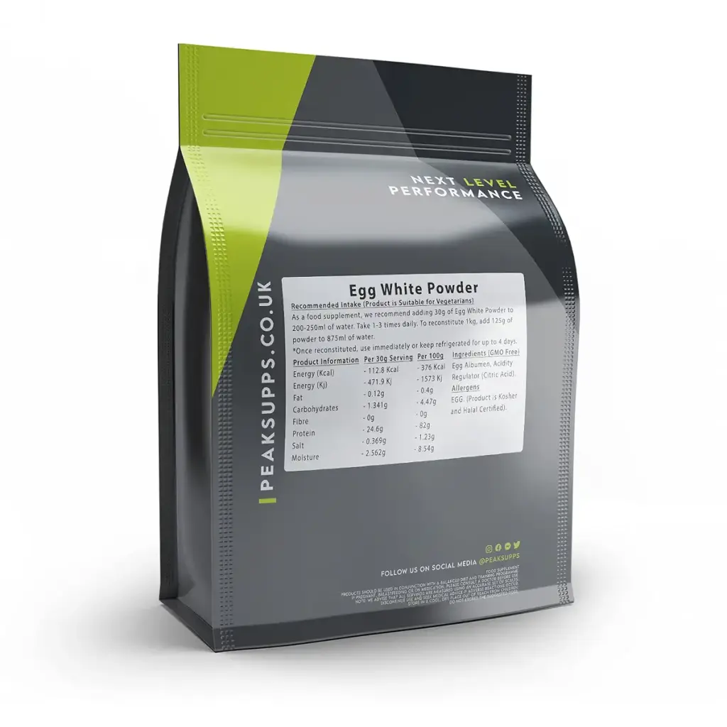 Egg White Powder 250g - High Protein | Vegetarian | Halal | Kosher 250 g (Pack of 1) — Sports Nutrition