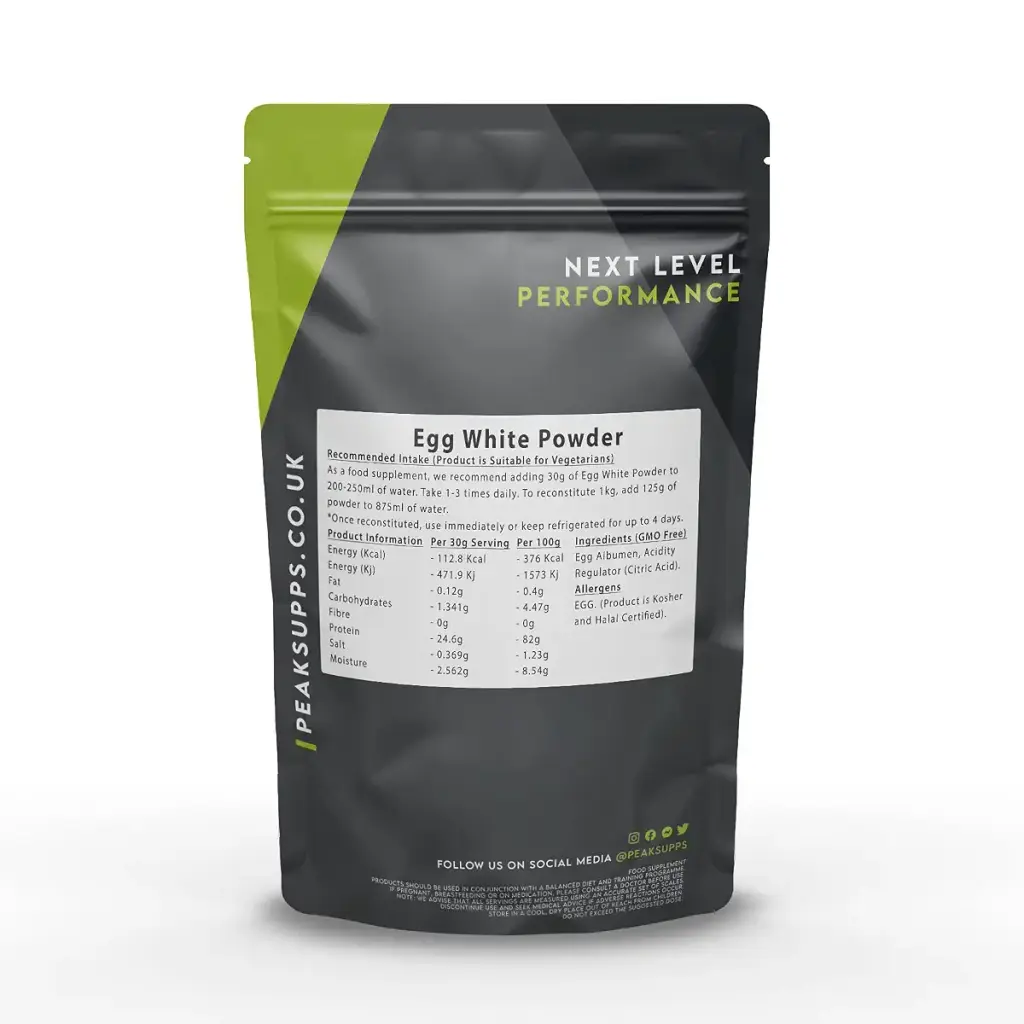 Egg White Powder 250g - High Protein | Vegetarian | Halal | Kosher 250 g (Pack of 1) — 250 g