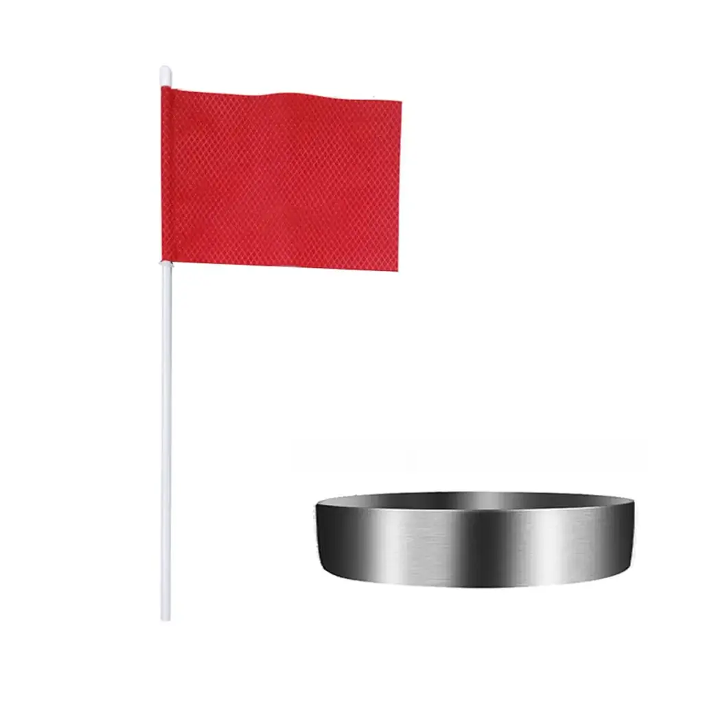 EKDJKK Golf Flagsticks Mini, Putting Green Flag for Yard, Trainging Accessory Practice Hitting Stainless Steel Golf Green Cup with Flag(Size:1.3cm/0.51inch)
