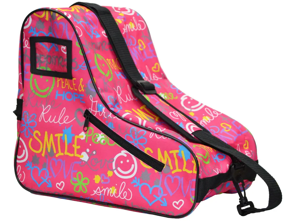 Epic Skates Limited Edition Roller Skate Bag, One Size Pink Smile