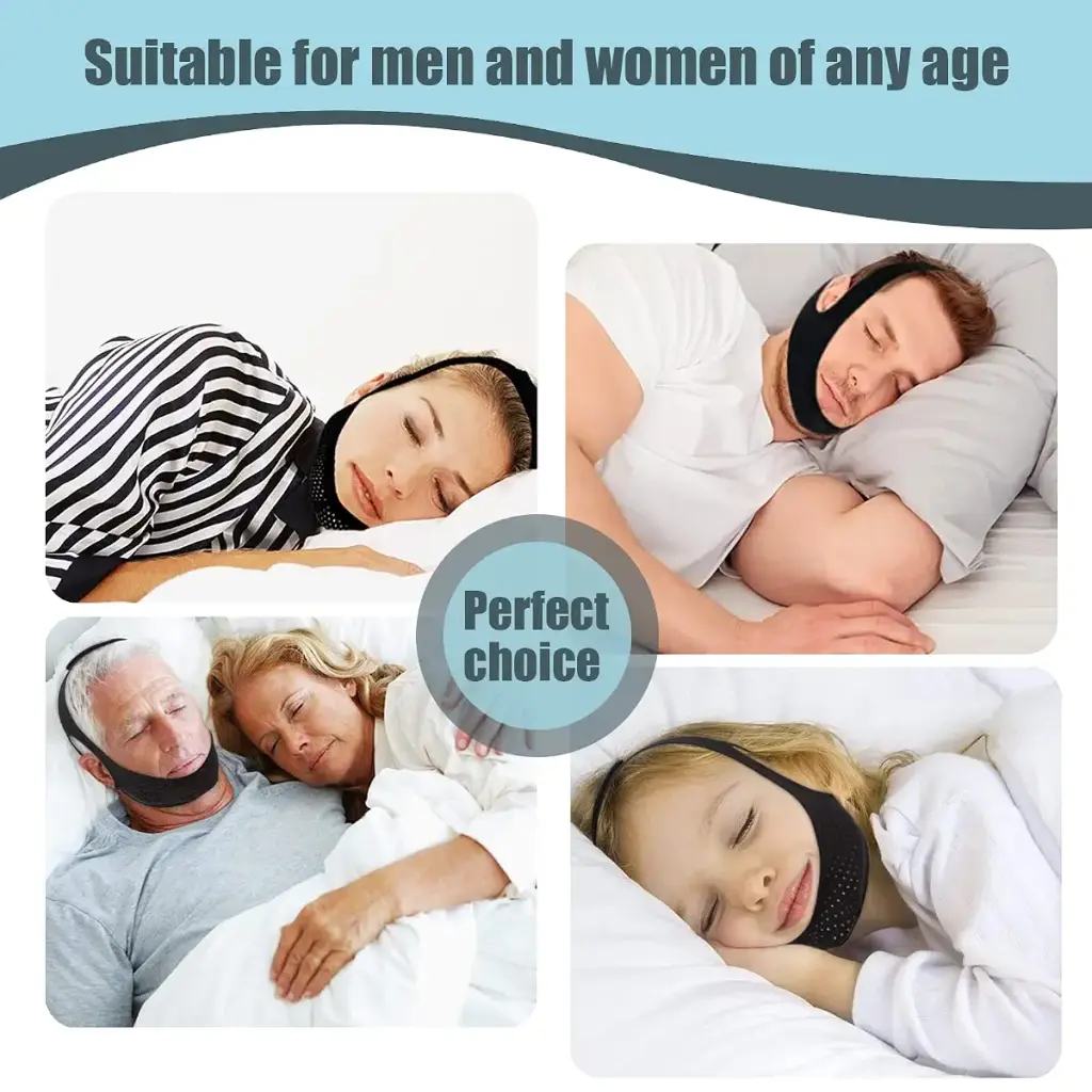 Evsfoex Anti Snoring Chin Strap to Keep Mouth Closed for Men and Women Chin Strap for — Sleep Wellness