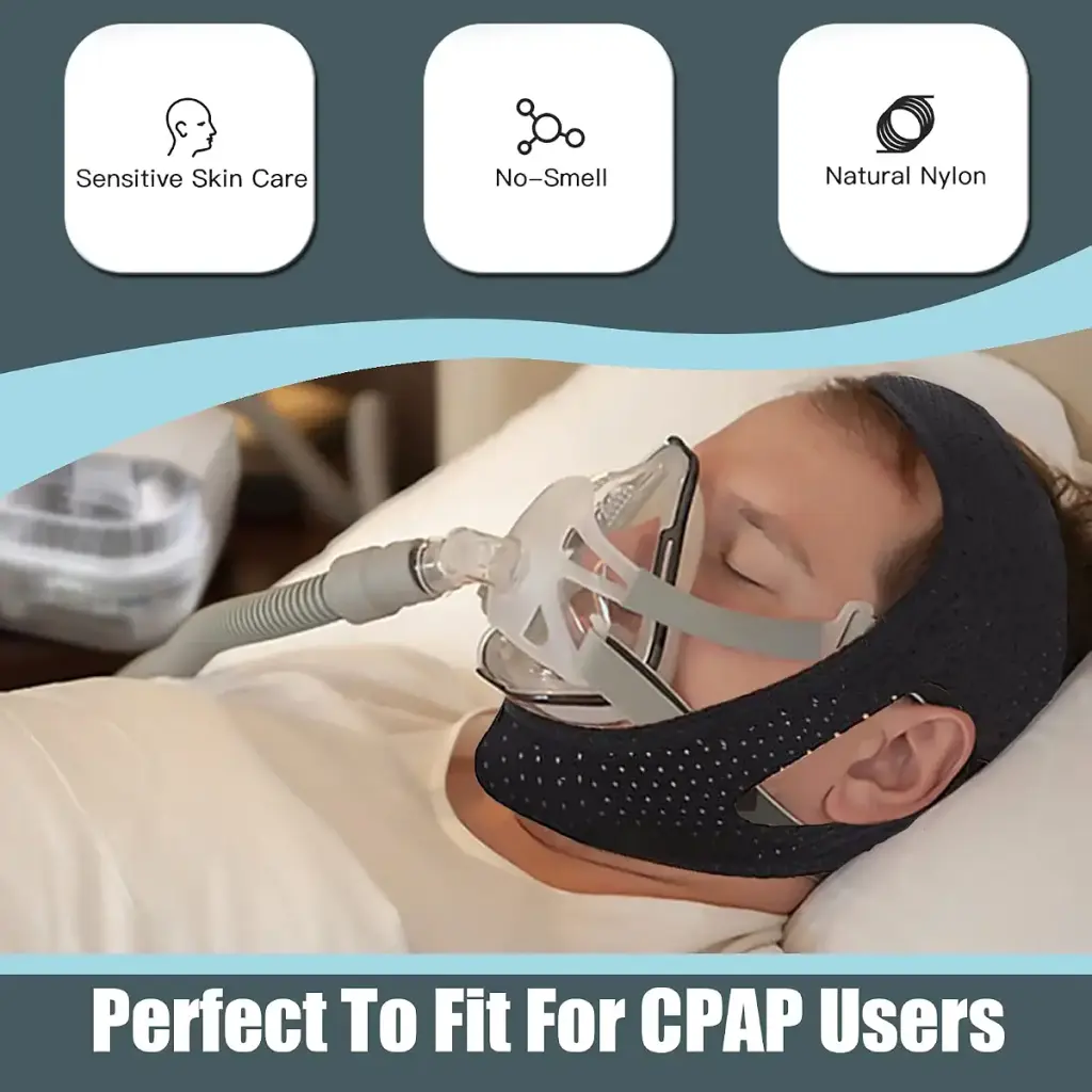 Evsfoex Anti Snoring Chin Strap to Keep Mouth Closed for Men and Women Chin Strap for — Sleep Wellness