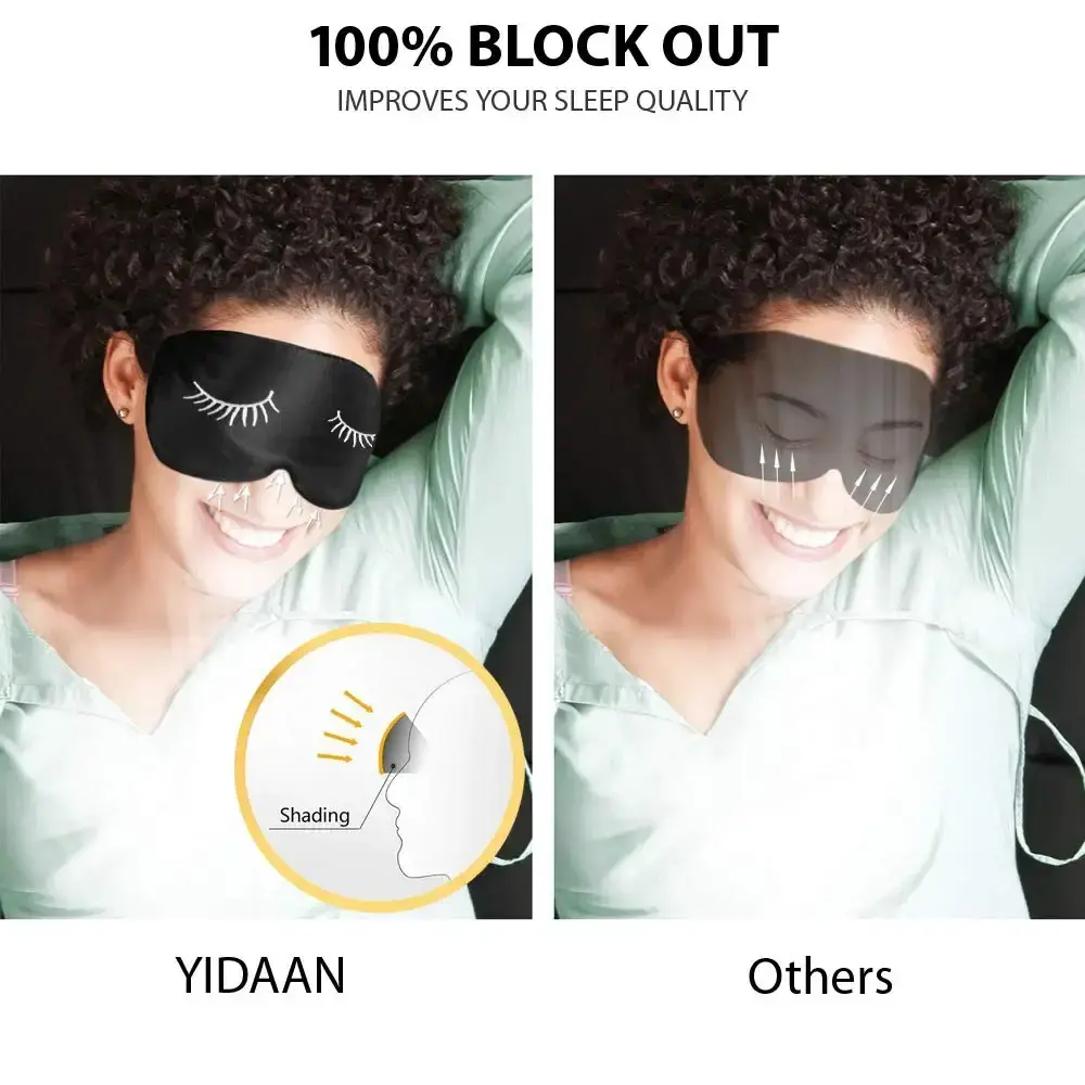 Eye Mask for Sleeping, Sleep Mask, Blindfold - Silk Sleeping Masks for Women Men with — Sleep Wellness