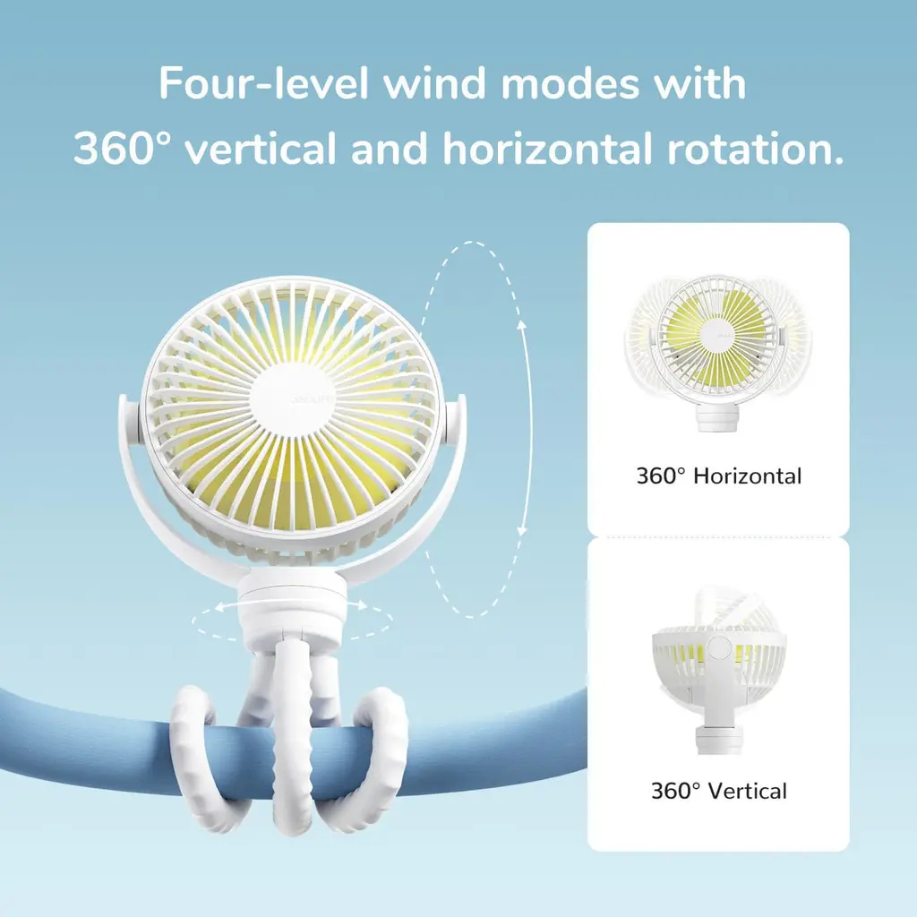 JisuLife Stroller Fan 1, view 6