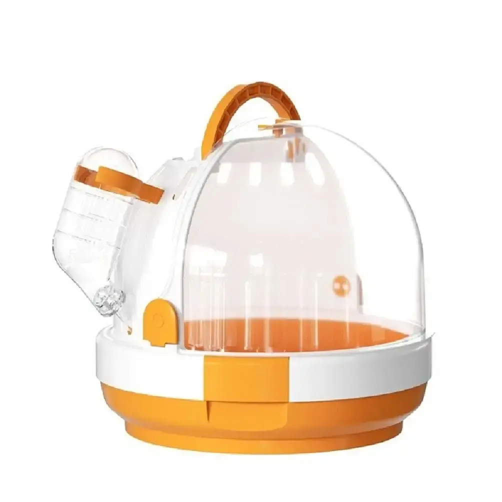 FackLOxc Portable Carrier Parrots Carry Case Cage For Travel&Outdoor Safe Door Lock Small Pet Accessories Outdoor Bag Lightweight Bird Carry Case Amber Orange