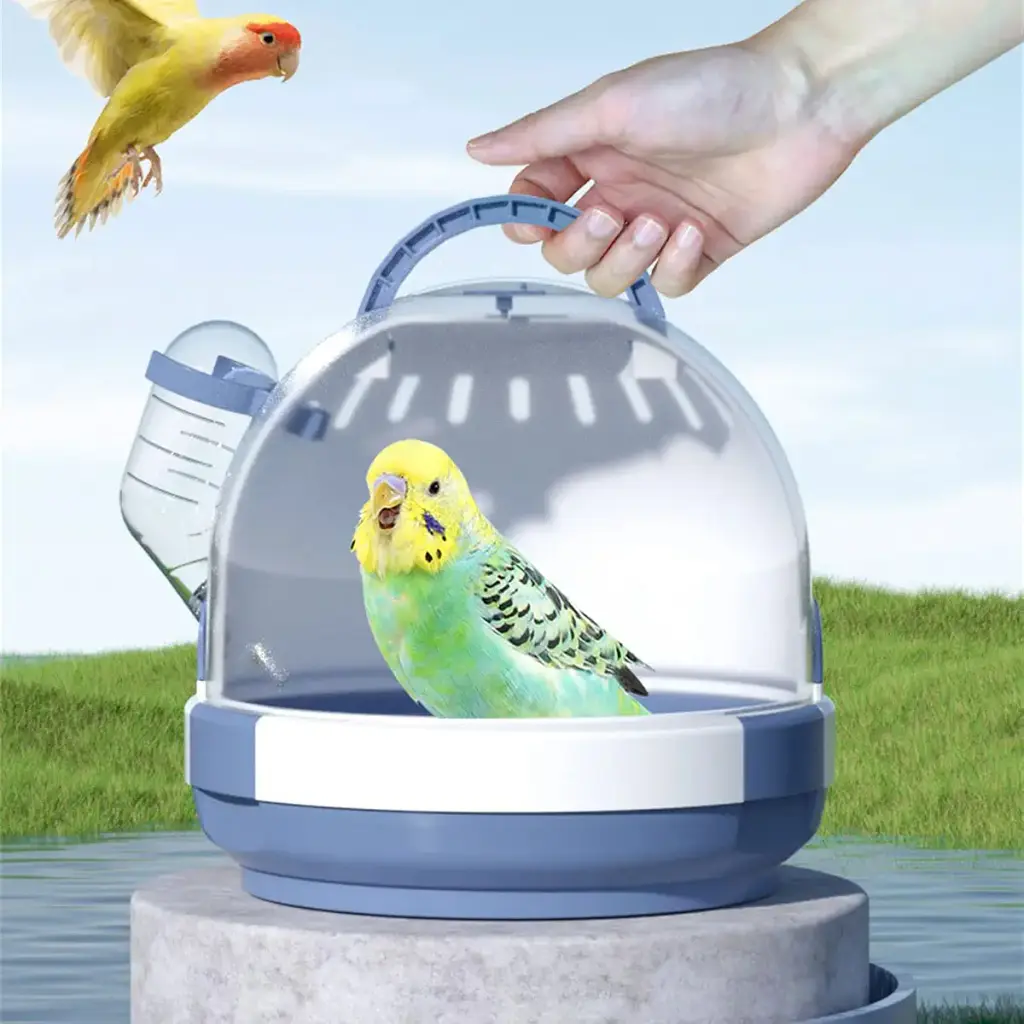 FackLOxc Portable Carrier Parrots Carry Case Cage For Travel&Outdoor Safe Door Lock Small — FackLOxc
