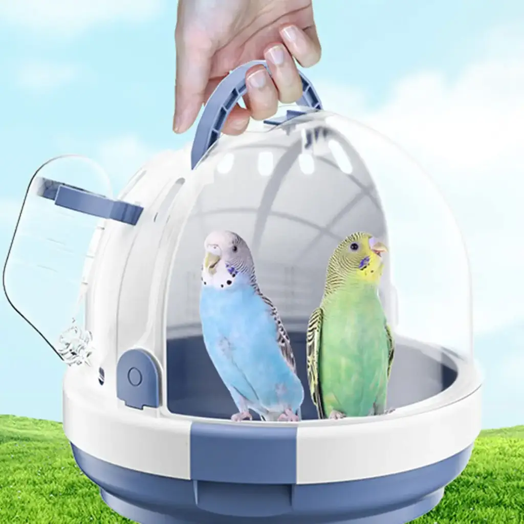 FackLOxc Portable Carrier Parrots Carry Case Cage For Travel&Outdoor Safe Door Lock Small — Orange