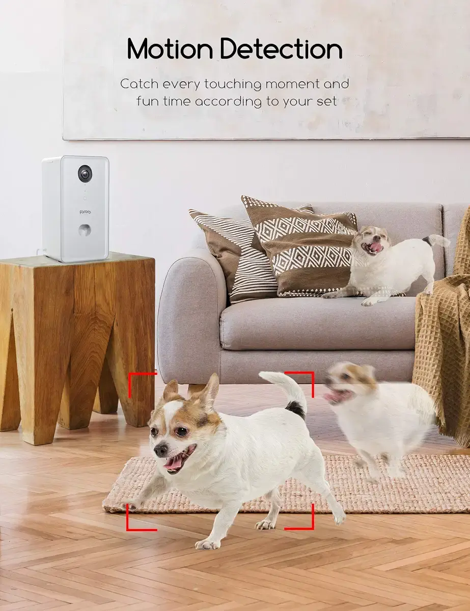 Faroro Dog Camera with Treat Dispenser, 2.4G WiFi Pet Camera with Two Way Audio and 1080P — Pet