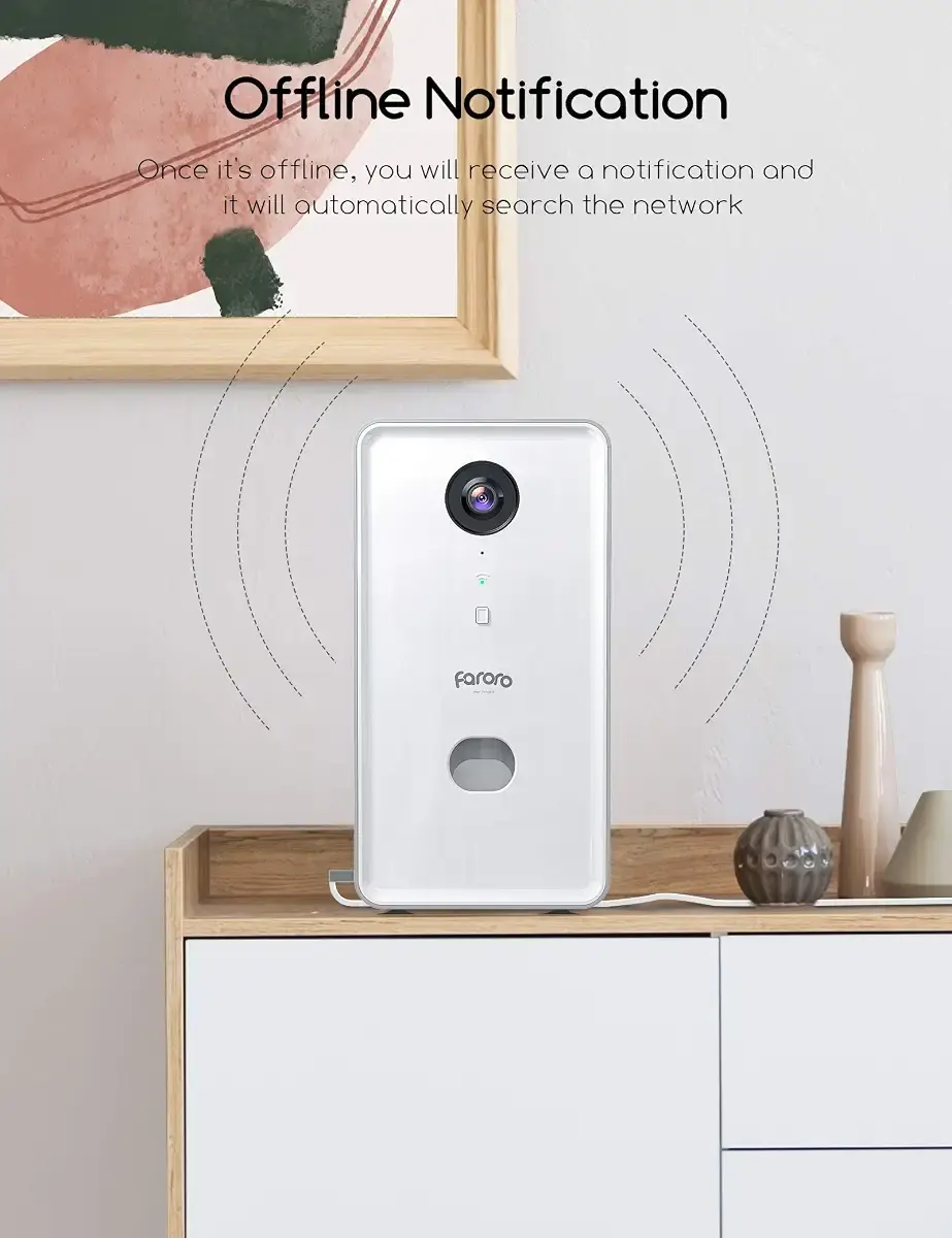Faroro Dog Camera with Treat Dispenser, 2.4G WiFi Pet Camera with Two Way Audio and 1080P — Pet