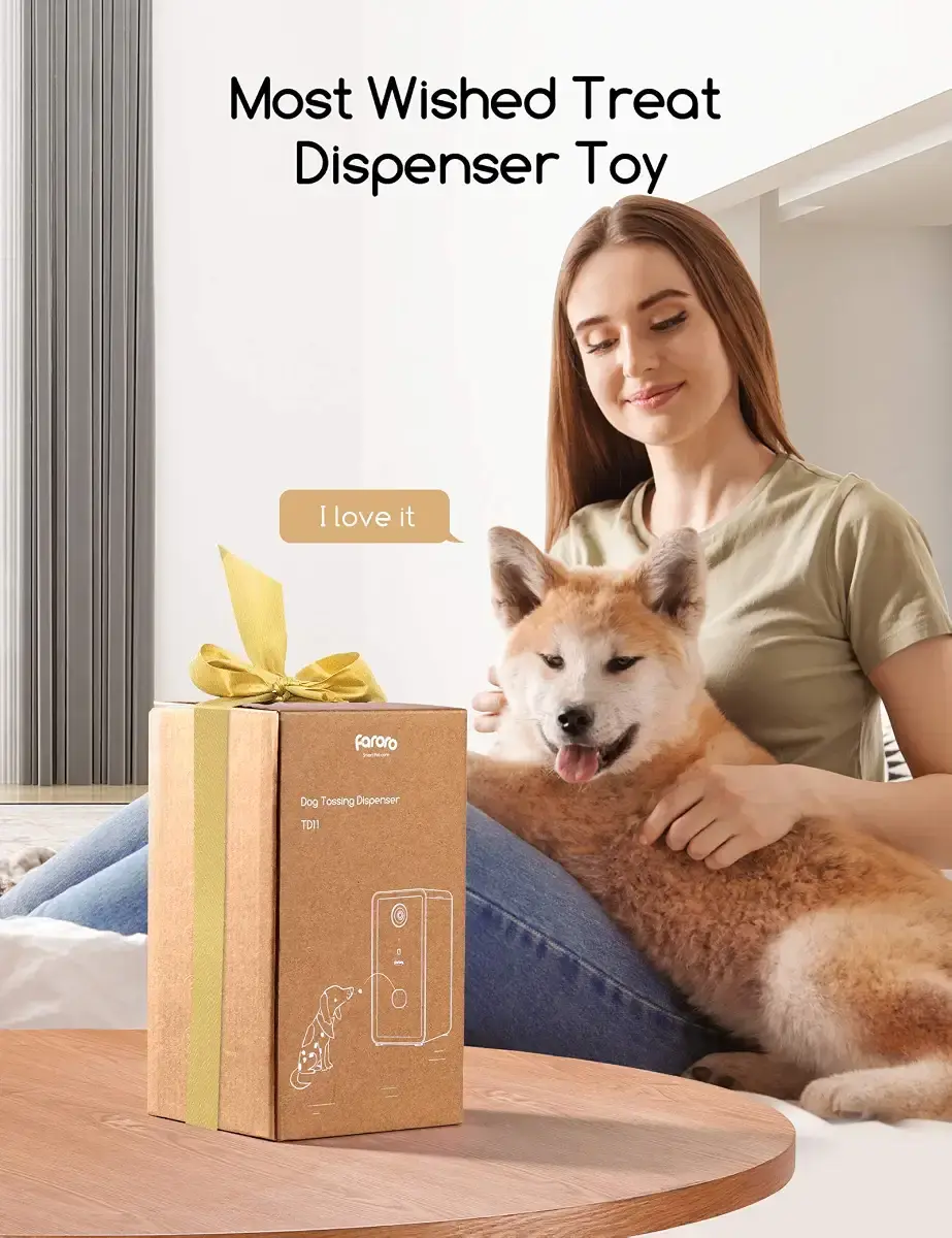 Faroro Dog Camera with Treat Dispenser, 2.4G WiFi Pet Camera with Two Way Audio and 1080P — Faroro
