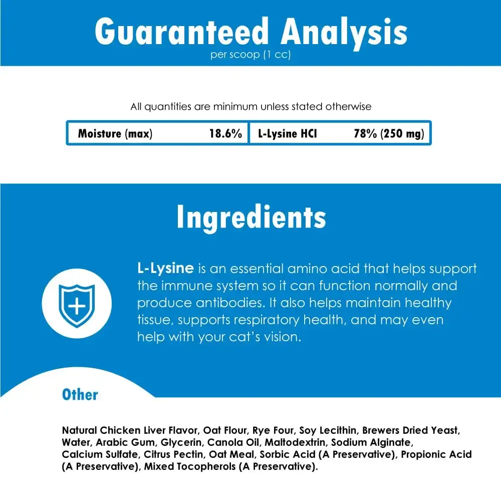 Felisyl Immune System Support for Cats - Amino Acid L-Lysine - Produce Antibodies — Chewable