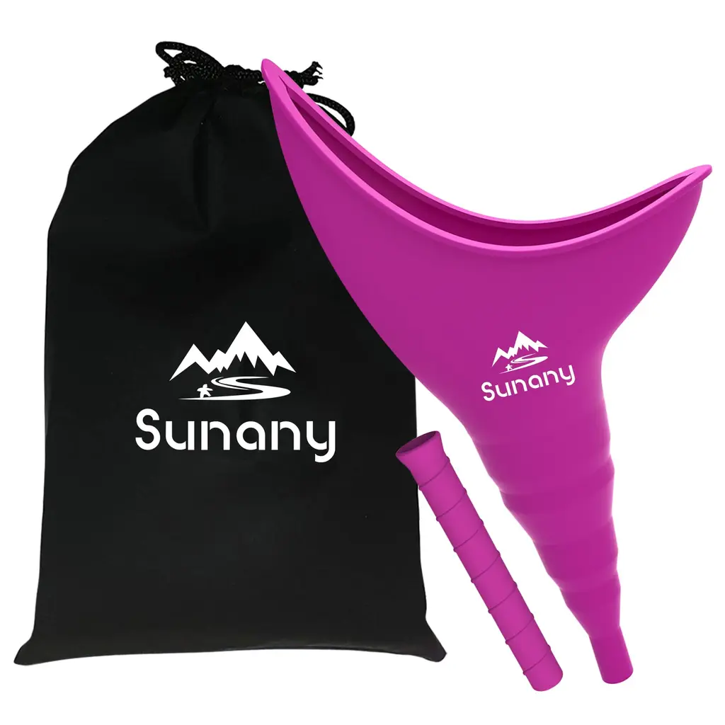 Female Urination Device, Reusable Female Urinal Silicone Women Pee Funnel Allows Women to Pee Standing Up, Portable Womens Urinal is The Perfect Companion for Camping,Outdoor,Travel(Fuchsia)