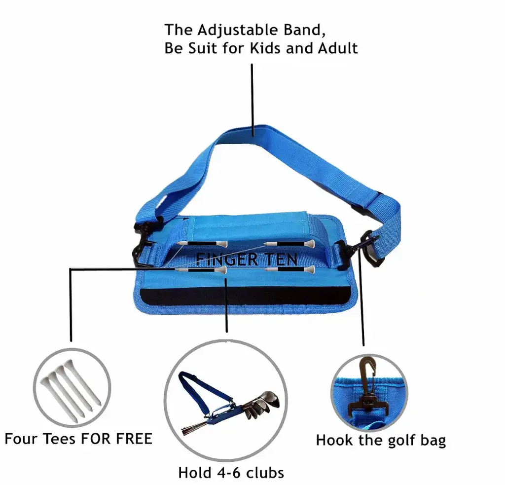 FINGER TEN Golf Club Bag Mini for Men Women Kids with Ball Pouch 2-Layer Golf Ball Value — FINGER TEN