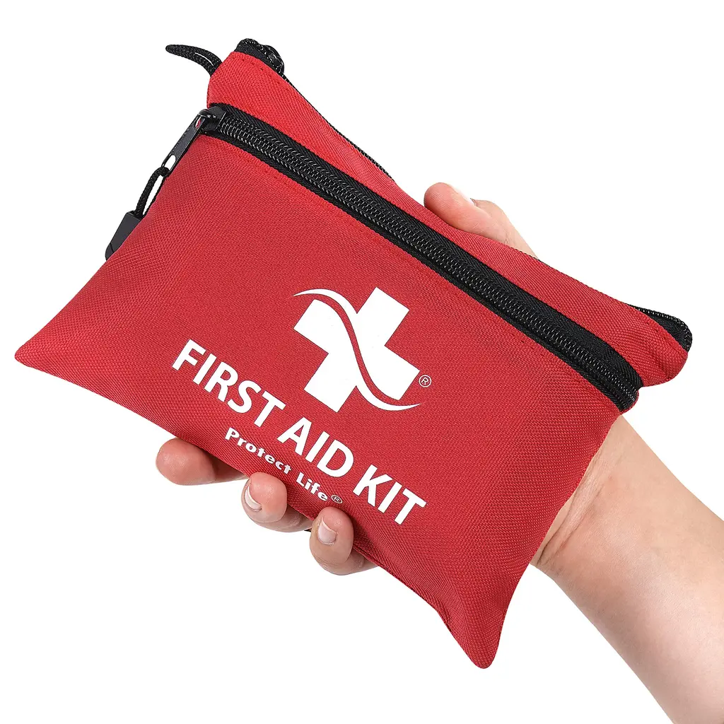 First Aid Kit - 100 Piece - Small First Aid Kit for Camping, Hiking, Backpacking, Travel, Vehicle, Mini 1st Aid kit for Outdoors - Emergency & Medical Supplies 100 Piece Set
