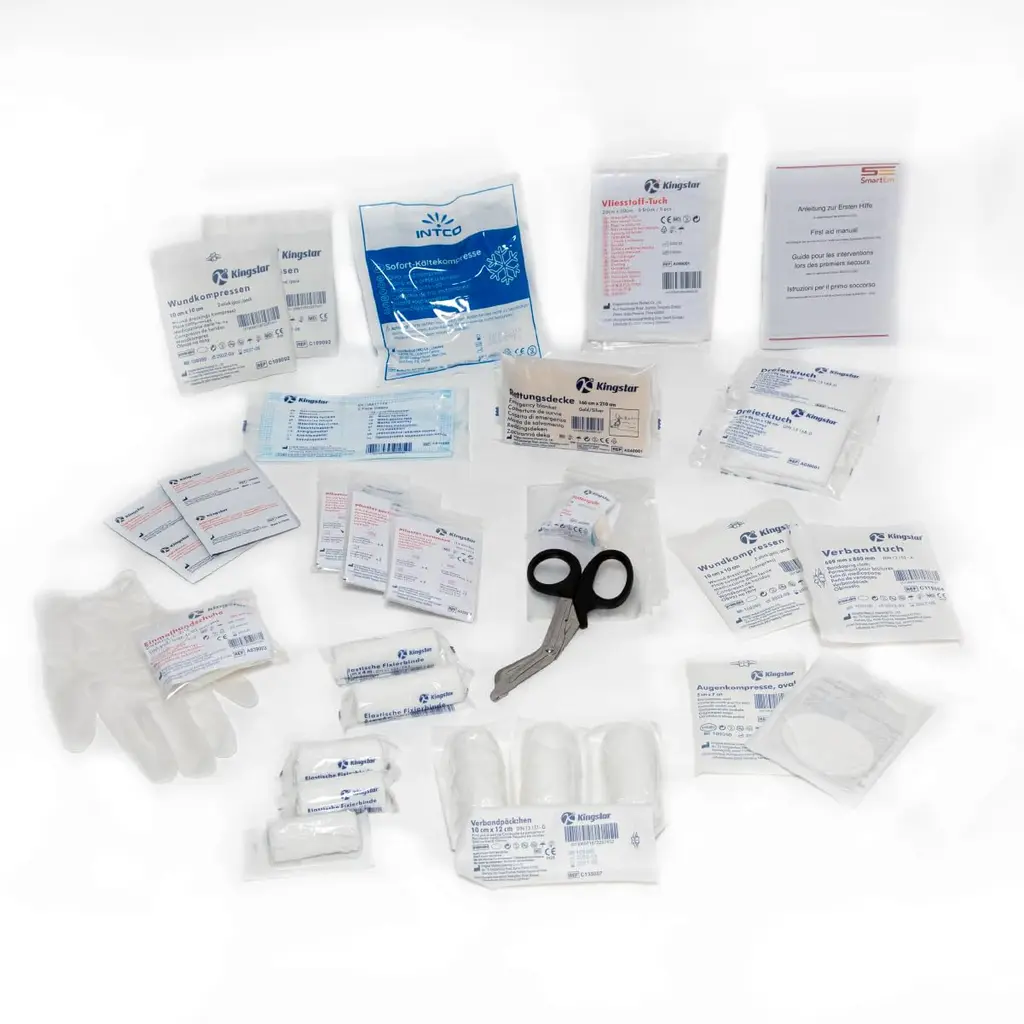 First aid refill set-DIN 13157: 2021-Filling for first-aid kit and first aid suitcase for companies up to 50 people including association book with first aid guidelines