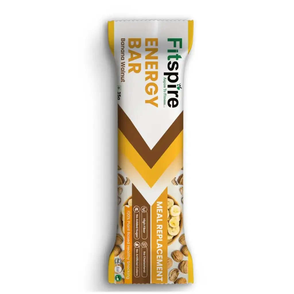 Fitspire Chocolate Banana Walnut - Energy Bar | 100% Vegan | Gluten Free | Sugar Free — 35 g