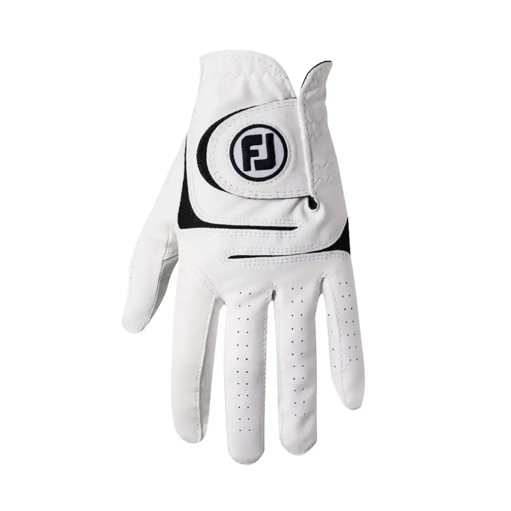 FootJoy Men's WeatherSof 2 Golf Glove White Medium/Large, Worn on Left Hand, 2 count — pack of 2