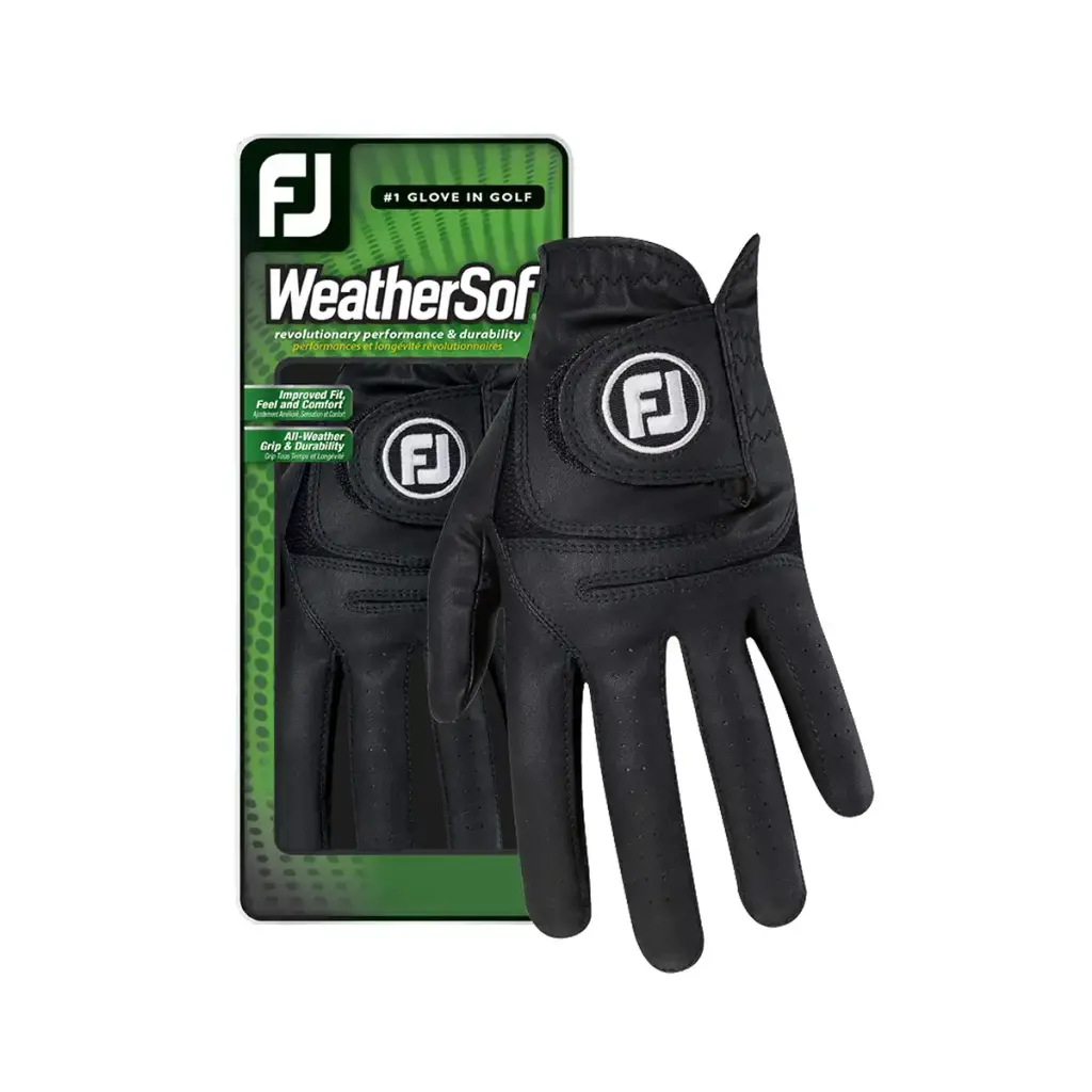 FootJoy Men's WeatherSof Cadet Golf Glove Black Small Left
