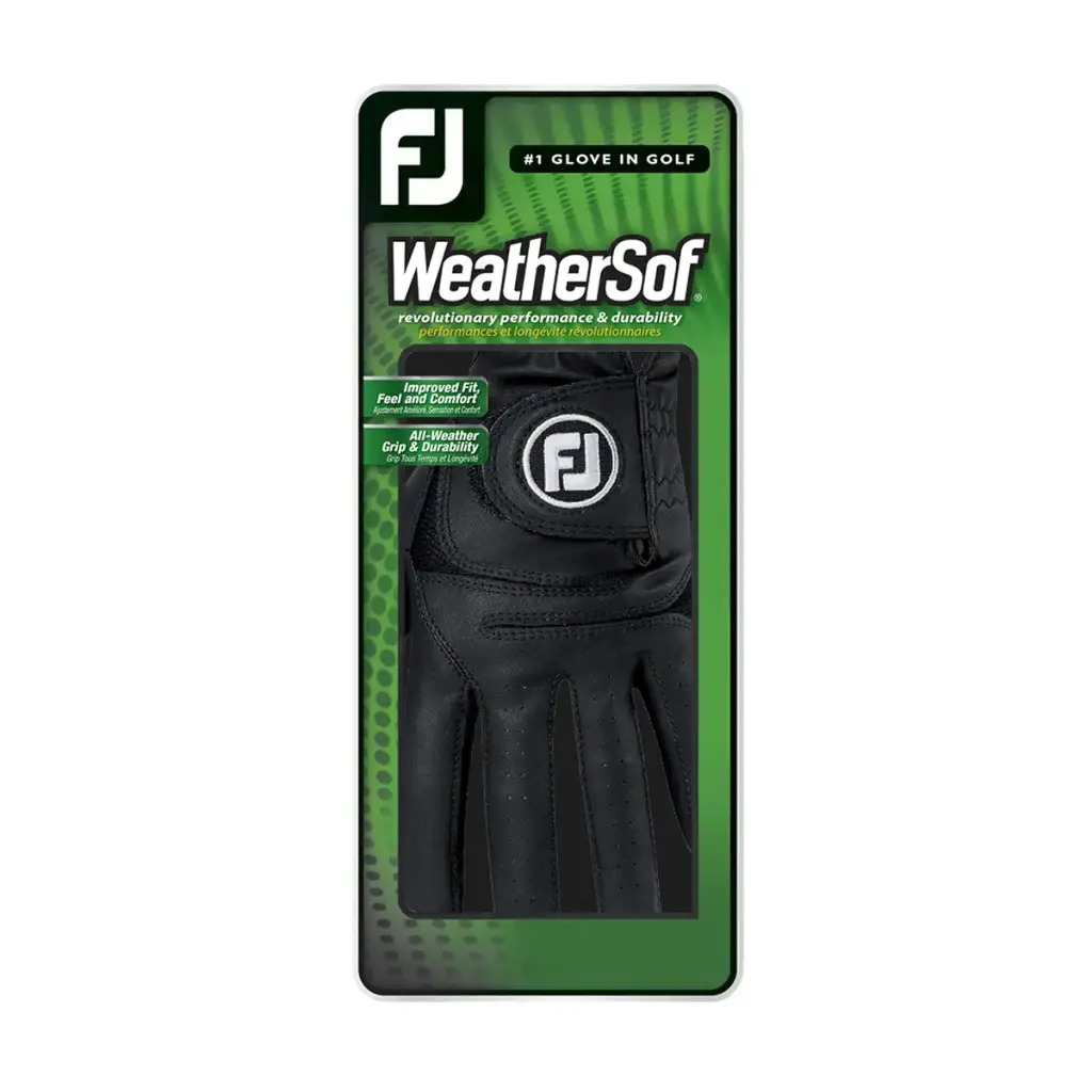 FootJoy Men's WeatherSof Cadet Golf Glove Black Small Left — FootJoy