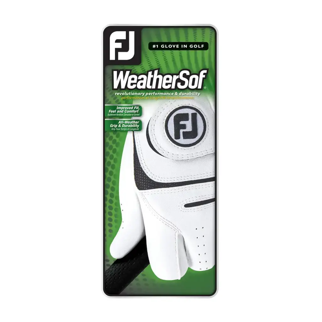 FootJoy Men's WeatherSof Golf Glove (White) White Large Left — FootJoy