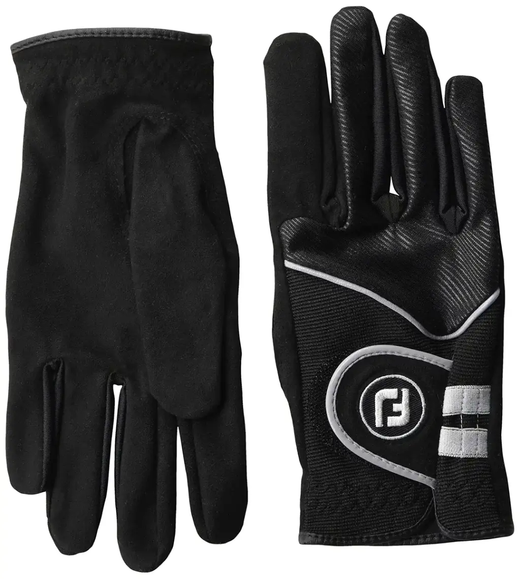 FootJoy Women's RainGrip Golf Gloves, Pair (Black) Black Medium Pair