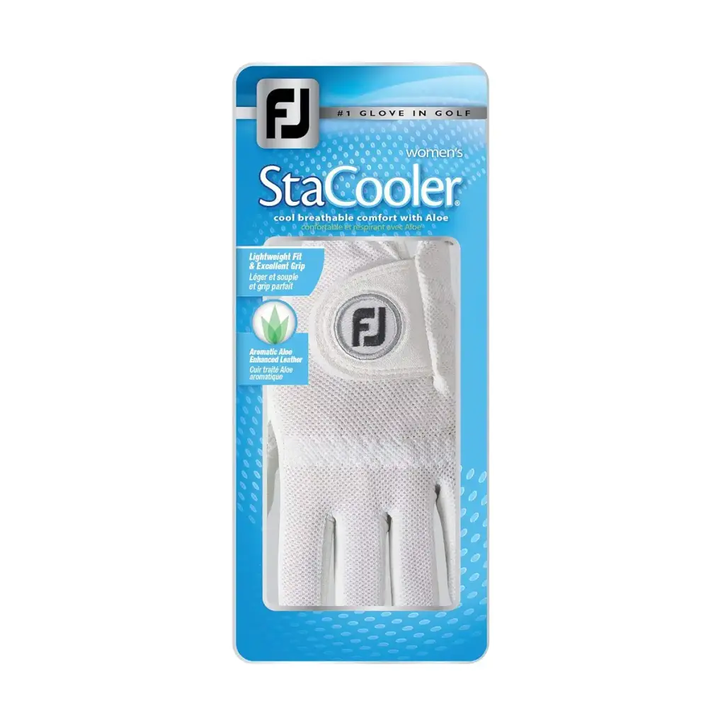 FootJoy Women's StaCooler Golf Gloves (White) Pearl Medium Left — FootJoy