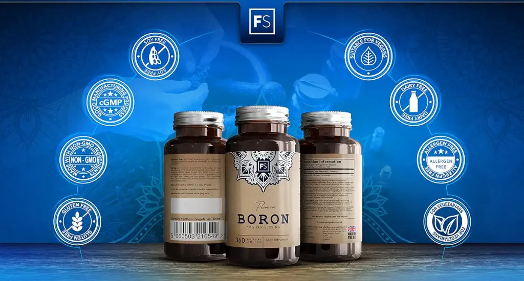 FS Boron | 360 Boron Supplements - High Strength Vegan Boron Tablets 6mg Boron per — 6 mg
