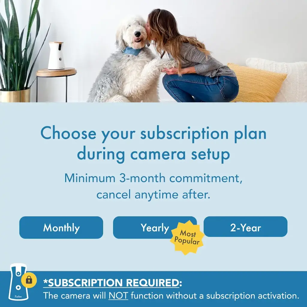 Furbo 360 Dog Camera w/Subscription Premium Safety Package Smart Camera Designed for Dogs — Furbo