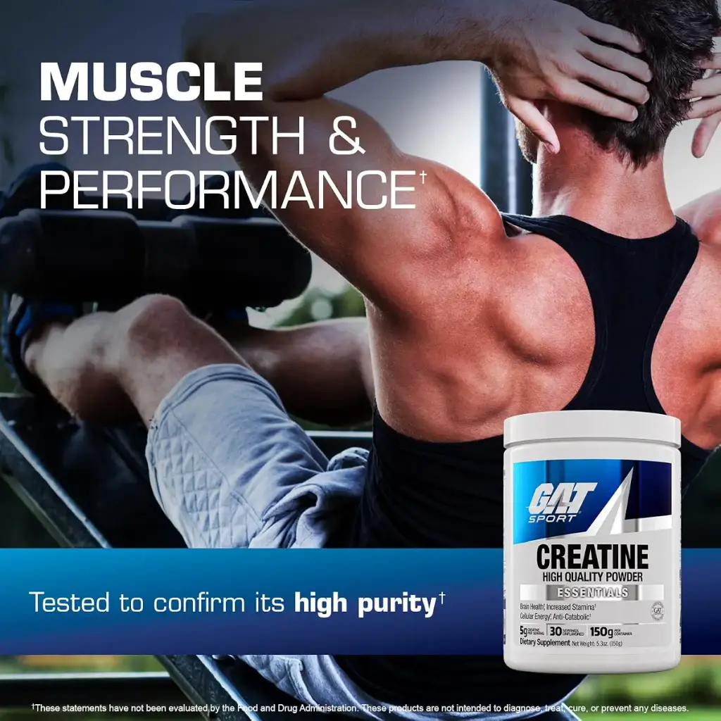 GAT SPORT Creatine Monohydrate Powder 150 Grams Strength Brain Health GLP1 Support — Powder