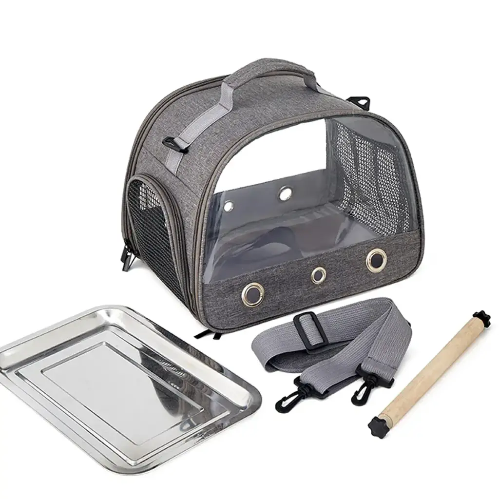 Gecheer Bird Carrier Bird Backpack Carrier Portable Folding Oxford Cloth Bird Bag Parrot — Gecheer