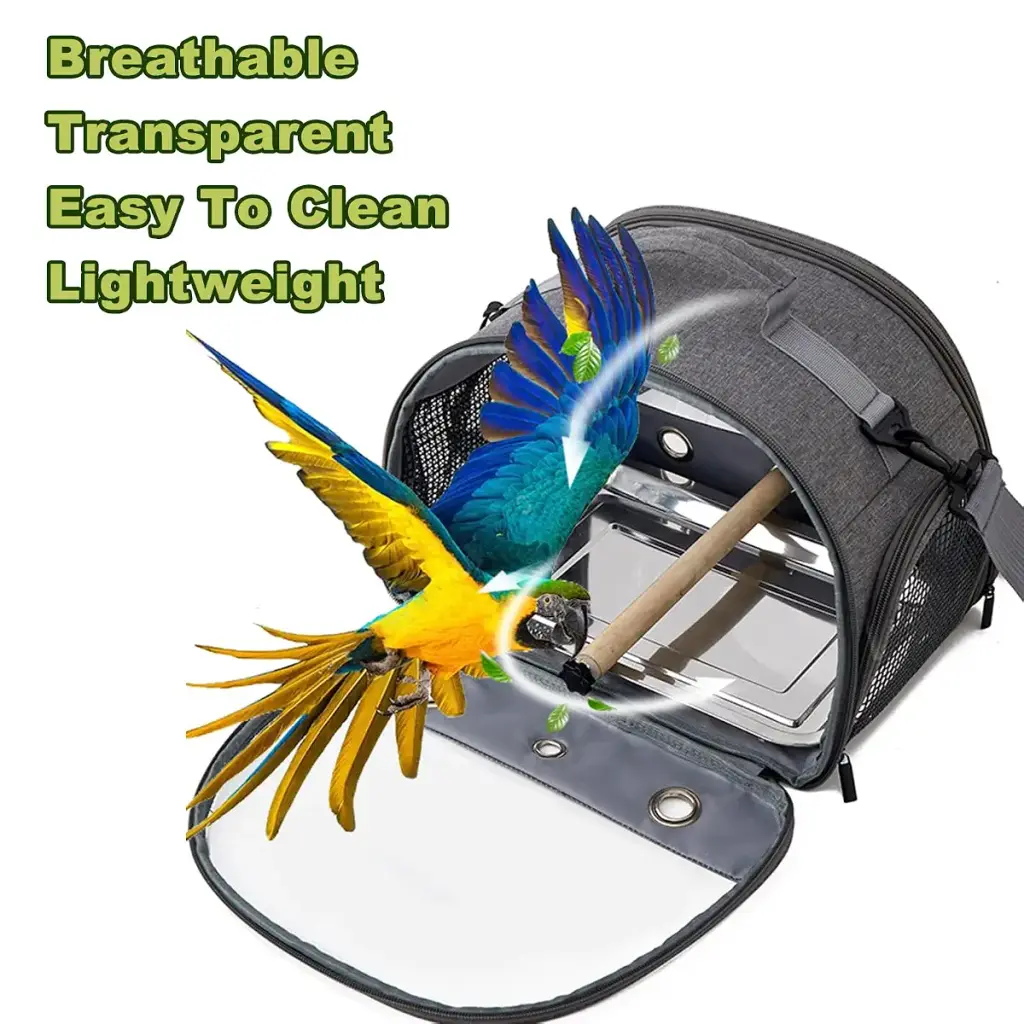 Gecheer Bird Carrier Bird Backpack Carrier Portable Folding Oxford Cloth Bird Bag Parrot — Gecheer