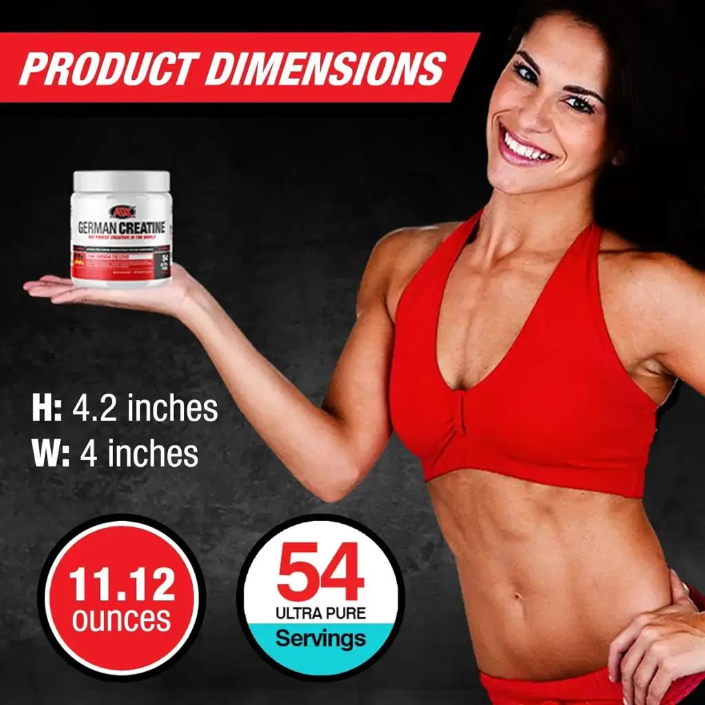 German Creatine - Micronized Creatine Monohydrate Powder, 99.99% Pure Creapure for Muscle — Powder