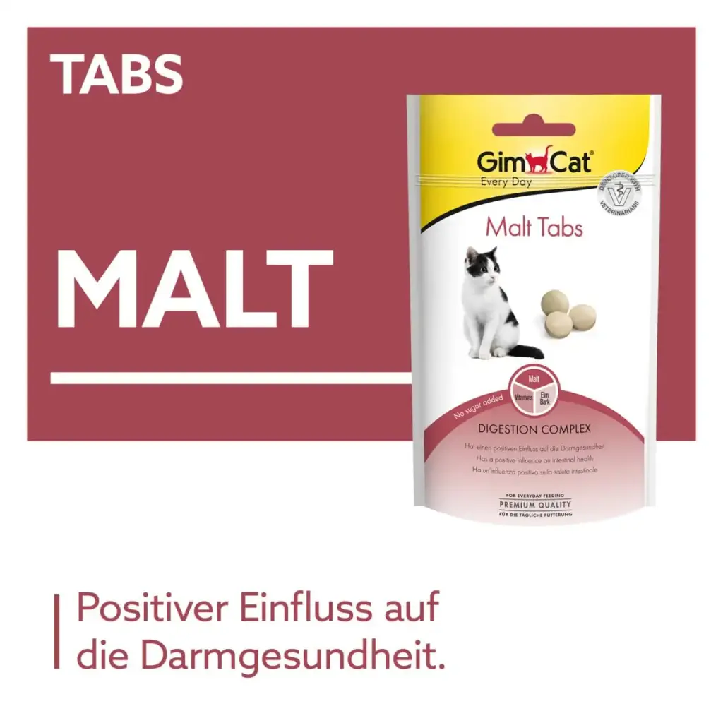 GimCat Malt Tabs - Functional cat snack with a positive influence on intestinal health — GimCat